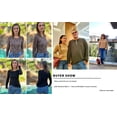 thumbnail image 4 of Anygrew Women Long Sleeve Top Casual Basic Slim Knit Ribbed T Shirt, 4 of 5