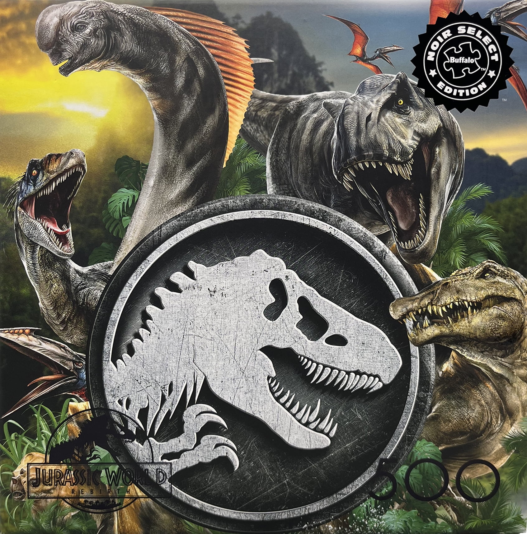 Puzzle entrecroisé de 500 pièces Buffalo Games Jurassic World Rebirth pour adultes de 14 ans et plus