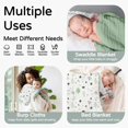 thumbnail image 3 of Hooded Baby Towels for Newborn 2 Pack 100% Muslin Cotton Baby Bath Towel with Hood for Babies, Infant, Toddler and Kids, Large 32x32Inch, Soft and Absorbent Newborn Essential, 3 of 6