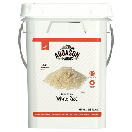 Augason Farms Long Grain White Rice Long Term Food Storage Everyday Meal Prep 4 Gallon (Best Way To Store Rice Long Term)