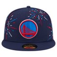 thumbnail image 2 of Men's-New Era  Navy Golden State Warriors Americana Fireworks 59FIFTY Fitted Hat, 2 of 5