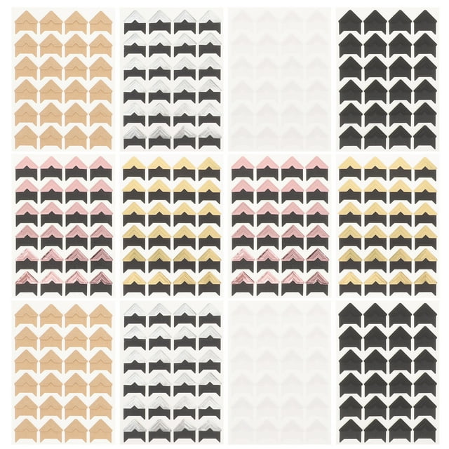 12 Sheets SelfAdhesive Photo Corners Scrapbooking Photo Mounting