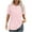 Pink, variant on Lenpel Women's Summer Tops Trendy Short Sleeve Crew Neck Eyelet Embroidered Solid Color T-Shirts Casual Tunic Tees