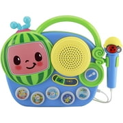eKids Cocomelon Toy Singalong Boombox with Microphone for Toddlers, Built-in Music and Flashing Lights, for Fans of Cocomelon Toys and Gifts
