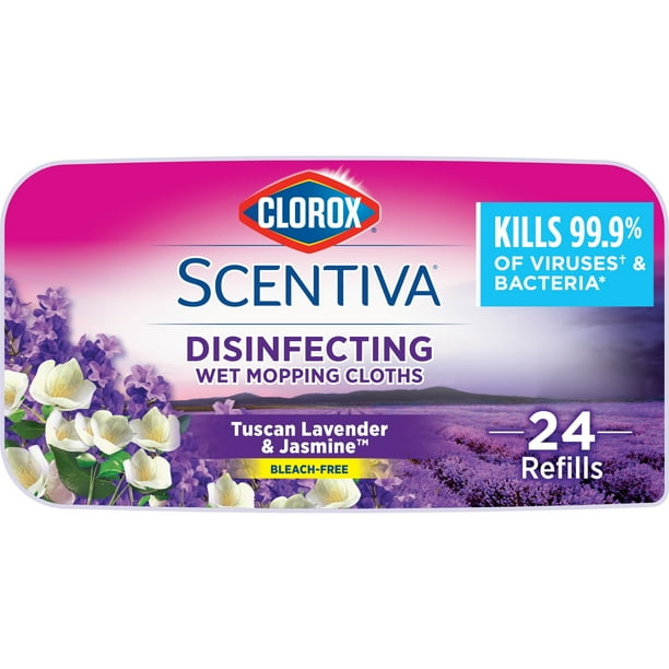 Clorox Scentiva Disinfecting Wet Mopping Cloths, Tuscan Lavender
