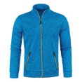 thumbnail image 5 of Mens Zip Up Sweatshirt Without Hood Fall Fashion Jackets Zipper Mock Neck Coat Casual Long Sleeve Top With Pockets, XL, 5 of 7