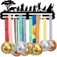 thumbnail image 6 of 1Pc Running Medal Holder Sport Display Equestrianism Horsemanship Cowboy Running Hanger Medal Trophy Display Rack Rope Running Awards Metal Lanyard Sturdy Over 40 Medals, 6 of 9
