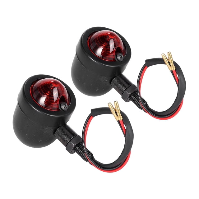 harper 2 Pcs Feux de Signalisation de Moto Durabilité Remplacement Accessoires Moto Noir Rouge