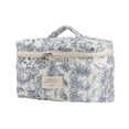 thumbnail image 1 of Elegant Quilted Floral Cosmetic Organizer Set for Travel and Daily Use A4 Size Toiletry Bag, 1 of 3