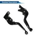 thumbnail image 5 of Unique Bargains Short Long Brake Clutch Levers for Yamaha YZF R1 99-01 6 Position Adjustable Motorcycle Handlebar Brake Lever Aluminum Alloy Black Handle Black, 5 of 6