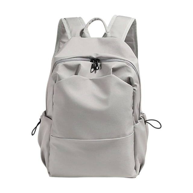 Unisex Backpack For Junior High High School Students Large Capacity Travel Bag Simple Design Durable School Bag Laptop Book Carrier Grey Color F-039 Grey