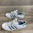thumbnail image 2 of Ad-id-as Superstar CQ0675 Mens 11 Running Shoes White Trace Green Leather Sneakers, 2 of 6