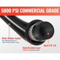 thumbnail image 2 of 3/8" Pressure Washer Hose 50FT with Stainless Steel Quick Connector, 5000PSI Rubber Power Washer Replacement Hose, Steel Wire Braided, Compatible with Simpson, Craftsman, Champion, 2 of 6