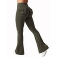thumbnail image 1 of Women's High Waisted Flare Yoga Leggings with Pockets Tummy Control Stretch, 1 of 6
