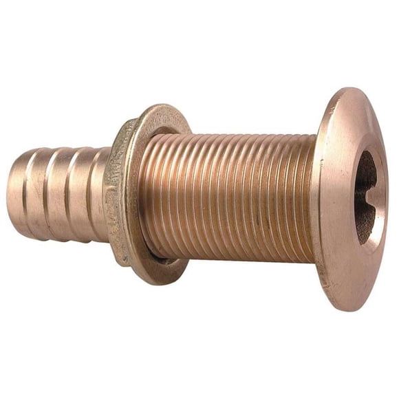 Manguera Thru-Hull Connection Perko 0350004DPP de bronce liso 5/8