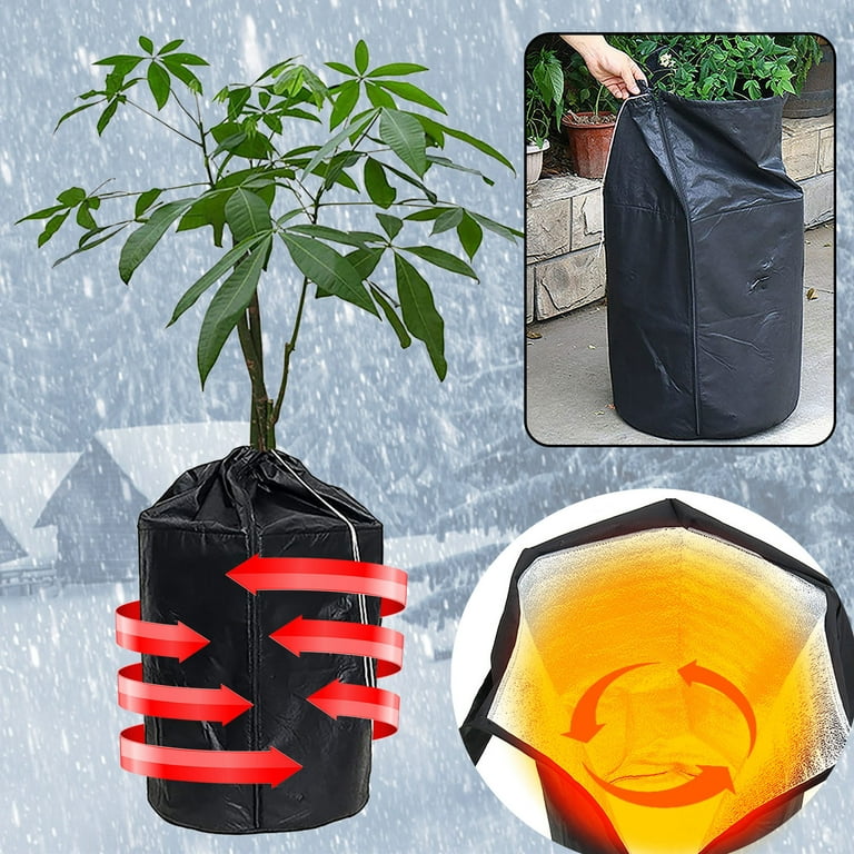 Garden Decor and Tools Grow Bags Insulated Bags Cover With Drawstring  Winter Box Garden Containers Flower Bags Outdoor Potted Flowers Cultivation