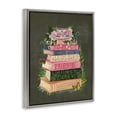 thumbnail image 3 of Stupell Industries Floral Fairy Book Stack Gray Framed Floater Canvas Wall Art design by Glad You're Here Co., 31 x 25, 3 of 9