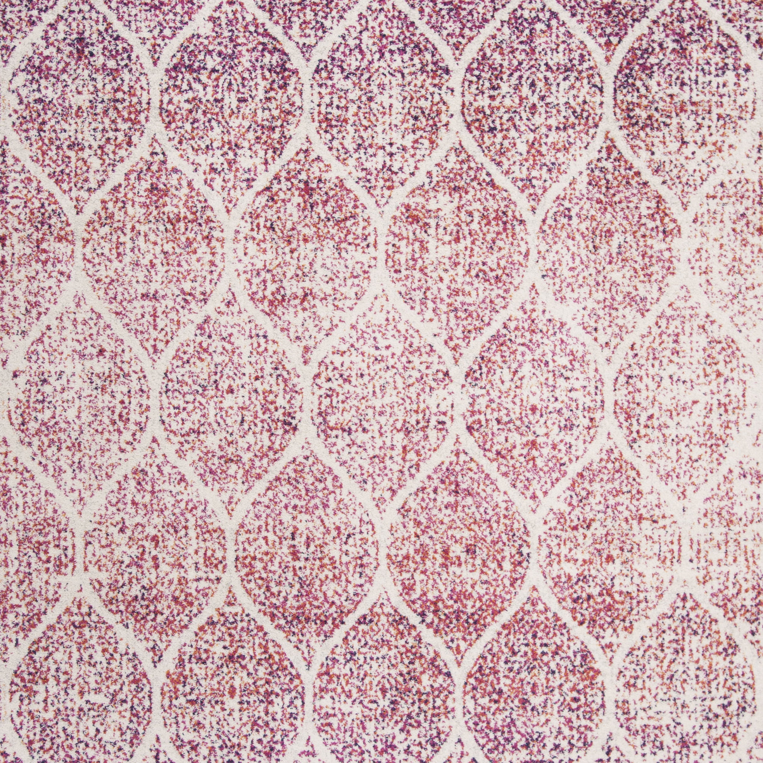 SAFAVIEH Madison Leighton Geometric Area Rug, Cream/Fuchsia, 9' x 12'
