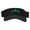 Black, variant on Clover Leaves Embroidered Pro Style Cotton Twill Washed Visor - Black OSFM