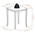 thumbnail image 2 of Winsome Inglewood High Table, Curved Top Walnut finish, 2 of 5