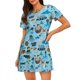thumbnail image 1 of Easygdp Animal Pirate Camisón de manga corta para mujer, informal, estampado, 1 of 6
