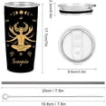 thumbnail image 2 of 20oz Scorpio Constellations Tumbler Double Wall Vacuum Insulated Mugs, Mens Women Zodiac Coffee Wine Water Sublimation Mugs Car Cup Gifts, 2 of 6