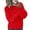 Red, variant on Duoif Women's Sweaters, Autumn & Winter Veneer Wool Sweater - Women's Loose Round Neck Top Fall Sweaters for Women Black L