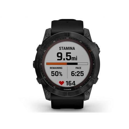 Garmin fenix 7X Sapphire Solar, Black DLC Titanium with Black Band