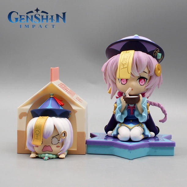 Genshin Impact Game Merchandise Qiqi figura modelo Q versión de Frozen Night Zombie Leche de Coco cartón Paimon ornamento juguete regalos