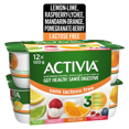 thumbnail image 1 of Activia Probiotic Yogurt, Lactose Free, Lemon-Lime/Pomegranate-Berry/Raspberry-Lychee/Mandarin-Orange, 12x100g, 1 of 8