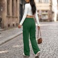 thumbnail image 6 of VV AVEORS Cargo Sweatpants For Women Baggy Drawstring Waist Hiking Pants Lightweight Y2k Athletic Joggers With Pockets Dark Green S, 6 of 7