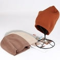 thumbnail image 2 of Women Hat Solid Color Elastic Multifunctional Soft Winter Cap for Daily Wear, 2 of 10