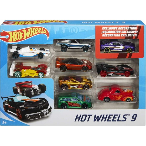 vrijdag meditatie bruid Hot Wheels Gift Set of 9 Toy Cars or Trucks in 1:64 Scale (Styles May Vary)  - Walmart.com