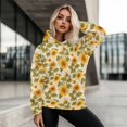 thumbnail image 4 of FOR U DESIGNS Vintage Sunflower Womens Oversized Hoodies Sweatshirts Hooded Pullover Tops Sweaters Casual Comfy Size 2XL Thick Hoodie for Women Activewear Winter, 4 of 7