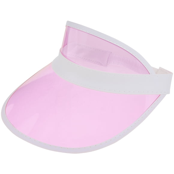 KAKOWELY Sombrero con visera de colores, sombrero decorativo para exteriores, sombrero con visera de ala ancha, sombrero de plástico para el sol.