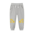 thumbnail image 2 of HAOTAGS Boys Girls Sweatpants(2-13), Casual Graphic Print Fall Winter Thickened Fleece Warm Sport Joggers Gray 7-8Years, 2 of 4