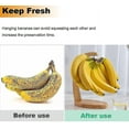 thumbnail image 3 of Banana Tree Hanger With Hook Grape Holder Banana Stand Wood Bamboo Utensils Fruit Storage Rack, 3 of 3