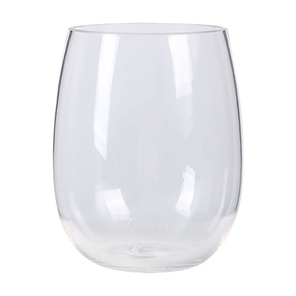 Basiess Wine Glasses | Unbreakable Wine Glass Party Drinkware - 480Ml Plastic Cup, Shatterproof & Dishwasher Safe for Outdoor Gatherings | Egg-Shaped Design, Lightweight Clear