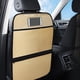 thumbnail image 2 of Funda de asiento de coche de cuero sintético con bolsillos de almacenamiento y alfombrilla antipatadas para evitar pisadas y suciedad. Beige Grande, 2 of 7