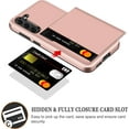 thumbnail image 2 of for Samsung Galaxy S23 Plus Case with Card Holder Heavy Duty Dual Layer Shockproof S23+ Plus Wallet Case Hidden Card Slot Slim Phone Case for Samsung S23 Plus for Women Men (Rose Gold), 2 of 8