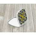 thumbnail image 2 of Letter X Football Blue and Gold Compact Mirror CJ1074-XSCM, 2 of 4