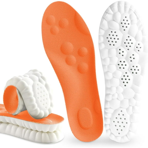 Steppers Insoles for Men Women, Memory Foam Cloud Insoles, 4D Massage Shoe Inserts, Arch Support, All-Day Cushioned Comfort Breathable Breathable Soft (Men 11.5 Men 11.5-12.5/Women 13-14