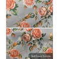 thumbnail image 6 of Red Rose Kitchen Valances for Windows Farmhouse Linen Window Valance Curtain for Living Room Window Treatment Farmhouse Romantic Botanical Floral Vines Valance Rod Pocket Topper Drape, 60 x 18 Inch, 6 of 6