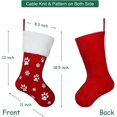thumbnail image 5 of Medias navideñas, juego de 2, decoraciones navideñas, patas de copo de nieve bordadas de terciopelo rojo y verde, felpa de 18 pulgadas con puño de piel sintética, decoración navideña colgante (patas r, 5 of 5