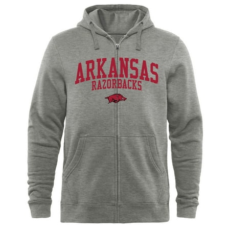 Arkansas Razorbacks Arched School Name & Mascot Full-Zip Hoodie - Heathered