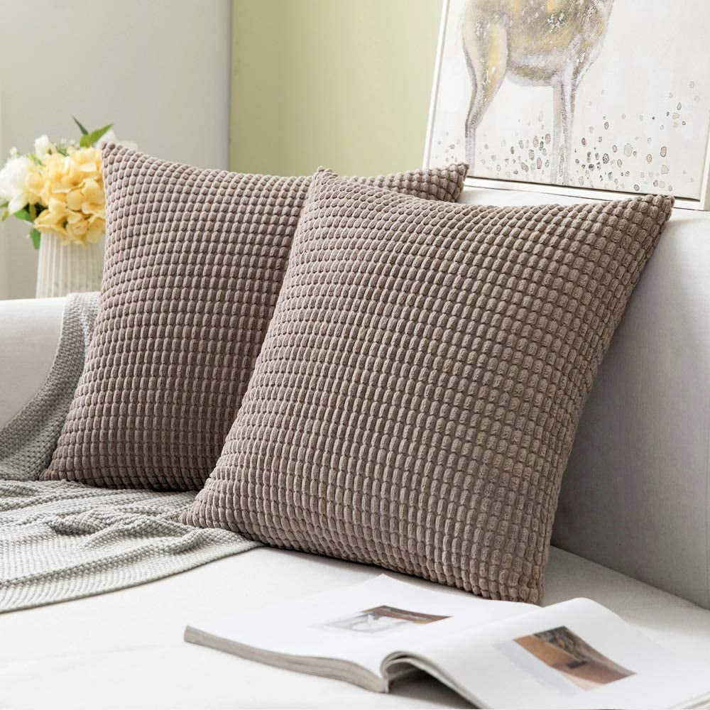 Soft Pillow Case Corduroy Cushion Cover Office Sofa Bed Car Home Decoration 