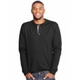 thumbnail image 1 of Hanes Hommes Beefy-T Manches Longues Henley, 2TG, Ébène, 1 of 5