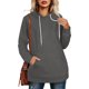 thumbnail image 2 of Tops de mujer Suéter con capucha sólido de invierno Sudadera Tops Fridja FKASFK5575, 2 of 5