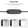 thumbnail image 3 of Shooting 40cm/ 16inch Foldable LED Light Tent Portable Tabletop Photo Studio Light Box 128pcs LED Beads Bi-Color Temperature Adjustable Brightness with 6pcs Color, 3 of 7