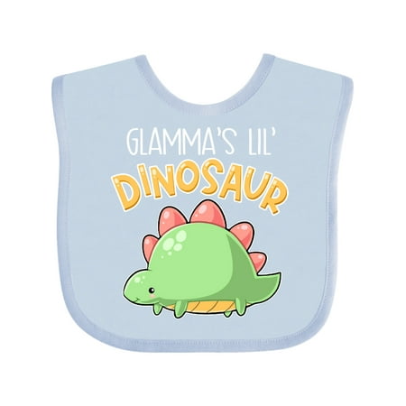 

Inktastic Glamma s Lil Dinosaur with Cute Stegosaurus Gift Baby Boy or Baby Girl Bib